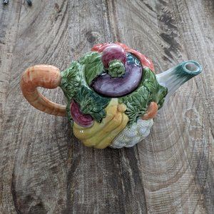 Pottery Barn vegetable themed teapot